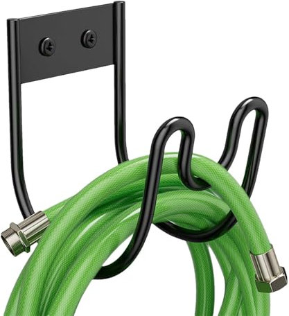 Schlauchaufhänger Wandhalterung | robuster Schlauchhalter | Wand-Schlauchaufbewahrung | Gartenschlauch-Organizer | Stabile Schlauchständer Konstruktion aus Metall für Gartenschlauchaufbewahrung und