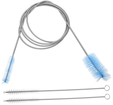 Cabilock 3pcs Flexible Nylon Drain Cleaning Brush Set with Double-Ended Straw and Tube Brushes for Sink Drains, Bottles, and Beer Lines Cleaning Tools