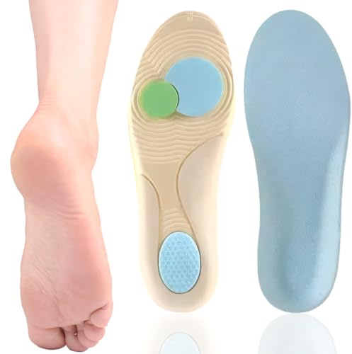 Plantillas Metatarsalgia, Taloneras Fascitis Plantar, Soporte Plantillas de Zapatos Funcionales Suaves Inserto para pies planos, dolor de pie, fascitis plantar (43-44)