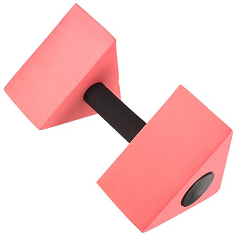 OHPHCALL Aquatic Exercise Dumbbells Eva Water Weights Dumbbells Fitness Resistance Barbells Float Equipment for Water Aerobics（Bean paste color）