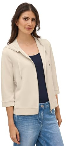 CECIL Damen 3227045 Softe Kapuzenjacke, Light beige, XL