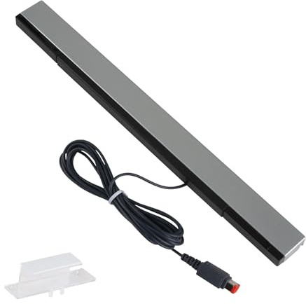 Barre De Capteur Pour Wii, Capteur Wii Infrarouge Filaire Avec Câble 2M Et Support, Sensor Bar Wii USB Compatible Avec Wii Et Wii U, Accessoire Capteur De Mouvement Précis Pour Console Nintendo