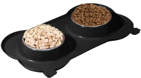 GjnjfdF Gamelles pour Chiens - Set De Bols Anti-Déversement pour Nourriture Et Eau Chat,Mangeoire Amovible pour Animaux | Éducation Et Exercice