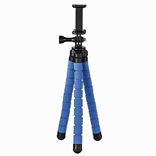 HAMA | Trípode Flex para Smartphone y GoPro, 3 Patas y de 26cm, Azul