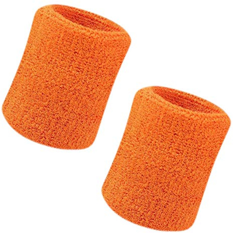 Vidillo Bandeau de Transpiration, 2 Bracelet Bande Sport Poignet, 4 Pouces de Sport Bandeau de Poignet en Coton Doux pour épaissir, pour Le Basket-Ball de Football de Gymnastique