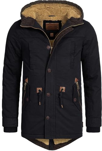 Indicode Hombres Barge Chaqueta de invierno con capucha y forro de peluche