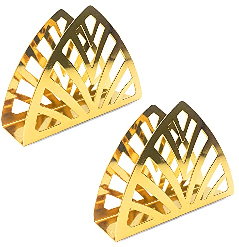 Serviettenhalter, 2 Stücke Einfachheit Rostfreier Stahl Dreieck, errichtete servietten, Für Die Dekoration Von Küche, Küchenarbeitsplatten, Esstische, Gold