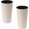 Siena Garden Eco Locon Lot de 2 Pots de Fleurs Blanc 25 cm