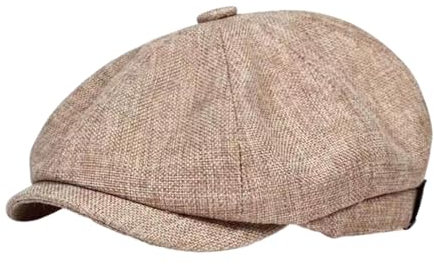 Perfeclan lässige Ballonmütze für Damen, Schirmmütze Kappe Barett Maler Mütz Bakerboy Schiebermütze Newsboy Cap Cabbie-Mütze, Elastischer Rückseite, mit Schirm Frühling-Sommer, Khaki