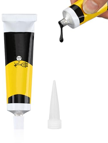 Lergas Karosseriekleber, Scheibenkleber Auto, Karosseriedichtmasse Schnelle Aushärtung, Hitzebeständiger Dichtmasse für Autotüren, Autofenster, Autodächer (Schwarz)