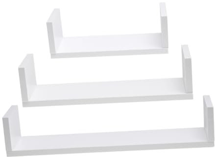 GARVALON No Punching Bookshelf Wall Decor for Bedrooms Living Storage Wall Partition Shelf Shelf Natural Material Warm