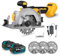 Yofidra Circular Saws- Professional Cordless Circular Saw, with 3 Blades, Mini Circular Saw Adjustable Angle and Depth Ideal for Cutting Wood and Tiles