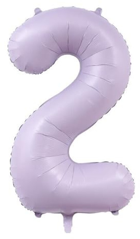 Alaoo Palloncino Numero, Palloncino Numero 2 Viola, 40 Pollici Palloncini con numeri di compleanno, Gonfiabili Elio o Aria, Decorazione per compleanno, festa, anniversario