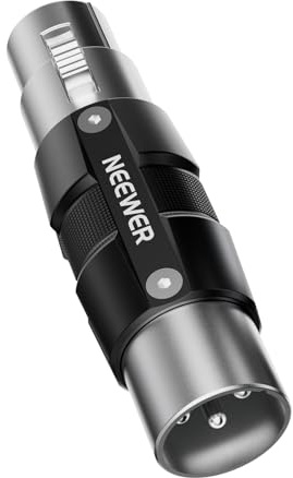 NEEWER PP04 Preamplificatore Microfono Solo per Mic Dinamico, XLR a 3 Pin con Guadagno di 25dB per Uscita Audio Pulita, Pura, ad Alta Fedeltà e a Bassa Impedenza, Richiede Alimentazione Phantom a 48V