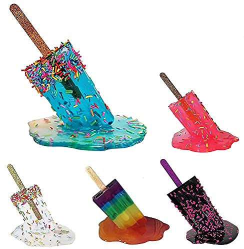 Dioche Smältande Popsicle Ornaments, Smältande Popsicle Ornament - Unika Handgjorda Statyer Av Hartsglass för Heminredning och Presenter (Diochej4m68qylrg-10293615)
