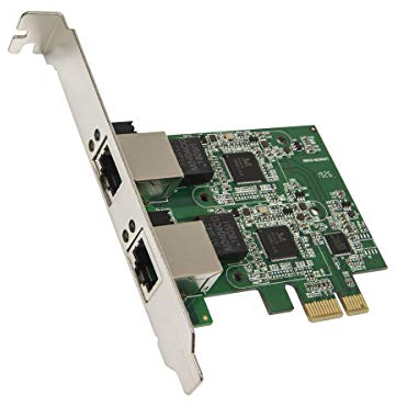SYBA Dual 2.5 Gigabit Ethernet PCI Express PCI-E Network Controller Card 10/100/1000/25000 Mbps RJ45 LAN Adapter Low Profile Bracket, SD-PEX24066