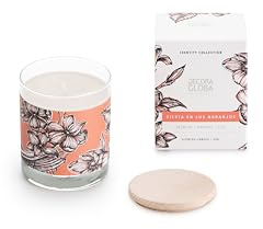 DECORAGLOBA - Bougie Parfumée - Bougie 100% en Cire De Soja - Sieste Sous Les Orangers - Un Parfum Floral Hespéridé - Bougie Aromatique pour Maison 220gr - Collection Identity