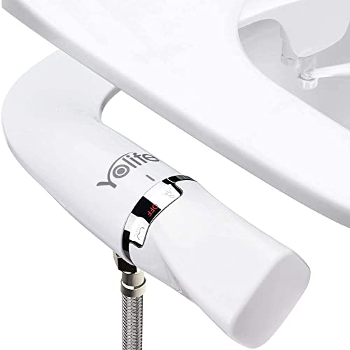 Yolife Ultra-Slim-Bidet, Nicht Elektrische Doppeldüse (hintere/weibliche Wäsche) Frischwassersprüher-Bidet für Toilette