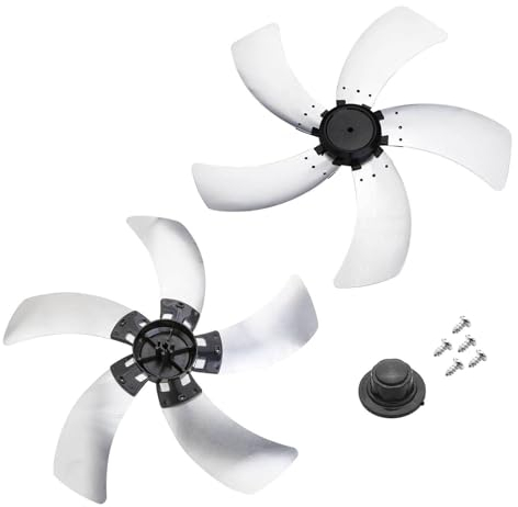 MSemis Kunststoff Lüfterflügel 5/6/15 Blätter Praktische Ventilatorblatt Rotorblatt Ventilator Ersatzteile für Standventilator Type D Silber One Size