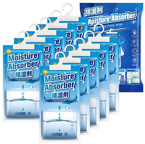 CONOPU 10 Pack x 248g(2.5kg) Deumidificatori Armadio, per Eliminare Assorbire Umidità, per Seminterrati, Armadi, Lavanderie, contro Odore Sgradevole Confezioni Senza Profumo