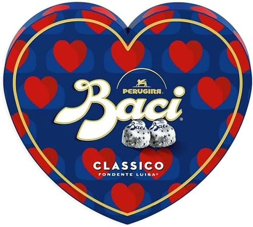 Baci Perugina Cuore Classico Scatola Regalo con Praline di Cioccolato Fondente Luisa con Nocciole 100g (EDIZIONE 2025)