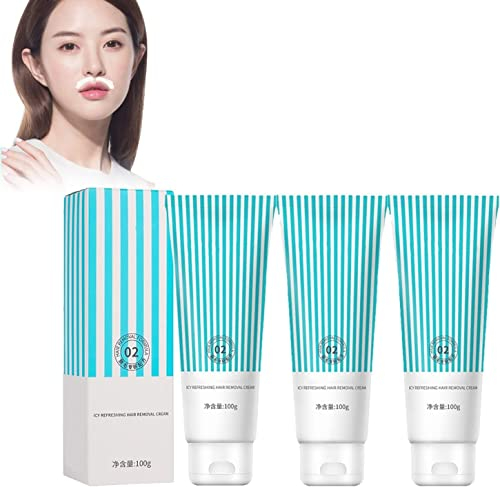 Skinetic Peach Fuzz Haarentfernungscreme,2023 neue Peach Fuzz Haarcreme,schmerzfreie Haarentfernungscreme,Oberlippe und Gesichtshaarentfernung, für Frauen, empfindliche Haut (3 Pcs)
