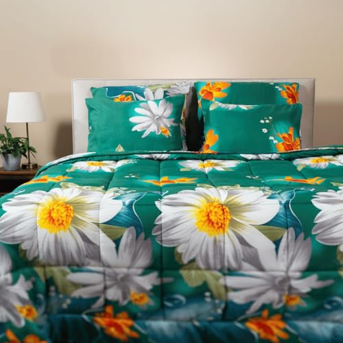 Zelesta Wonderbed Baumwolle – 4-Jahreszeiten Bettdecke & Bezug in einem | Waschbar & Trocknergeeignet | Antiallergisch, Atmungsaktiv & Temperaturregulierend | Mikrofaser & Syndonfill® (140x200 cm)