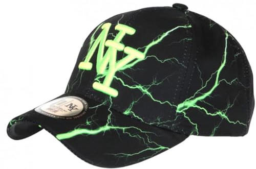 Hip Hop Honour Eklyr NY Baseballkappe für Kinder, Neongrün, Schwarz, 7 bis 12 Jahre – Jungen, grün, Einheitsgröße