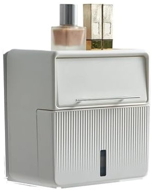 Kosmetiktücher Box Kreative Toilettenpapierbox, Toilettenpapierbox ohne Stanzen, an der Wand montiertes Toilettenpapier-Aufbewahrungsregal for das Badezimmer im Zimmer für Esszimmer Badezimmer Schlafz