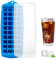 Bacs à glaçons en avec couvercle, Mini Glaçons, Empilables, 29,9 x 11,6cm Facile à détacher, Pour bière, cocktails, whisky, boissons, Bleu