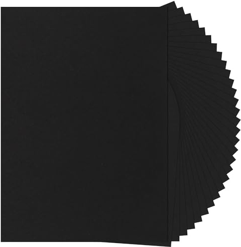 30 hojas de cartulina negra A4 de 250 g/m², papel grueso de 90 libras para hacer tarjetas, invitaciones, postales, tarjetas de visita PAC10BK30