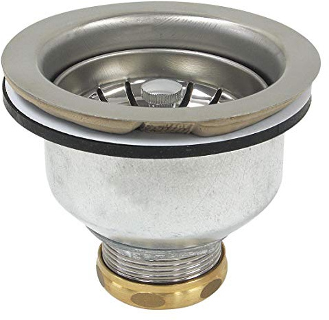 Strainer: 4 in Overall Dia, Ht, 1 1/2 Pipe Stainless Steel, 59-3190, 415F56