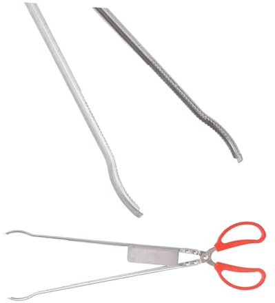Veemoon Stainless Steel Crab Tong Non-Slip Scissor Design, Reusable Portable Lobster and Fish Tool for Outdoor Beach Fishing and Household Use