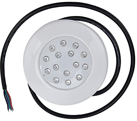 Fockety Lámpara de Paisaje IP68 con Luz LED RGB de Pegamento Completo de 7W, Luz Subacuática Ajustable para Fuente de Estanque, Equipo de Iluminación Exterior con Control Remoto