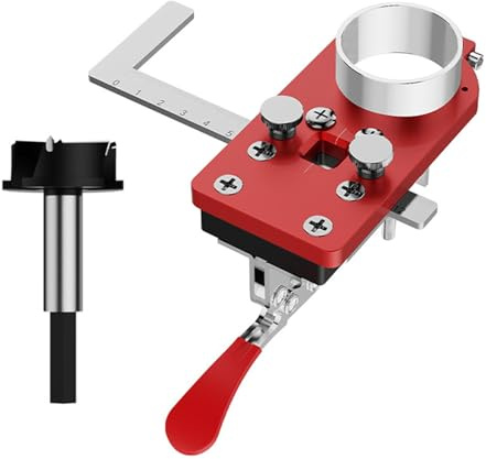 Herramienta de localización precisa de agujeros de bisagra para bisagras de copa de 35 mm, construcción de acero inoxidable para un fácil montaje de muebles, guía de taladro de muebles