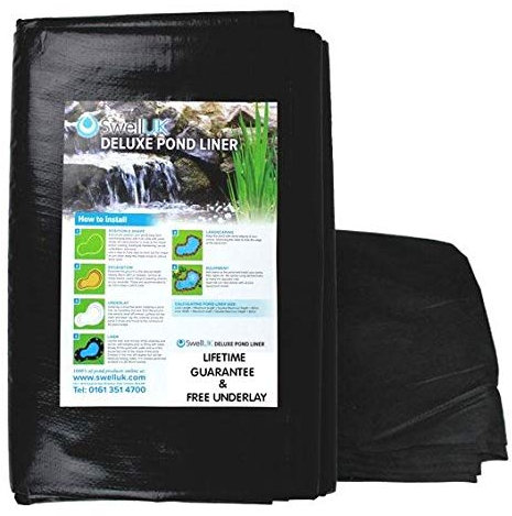 Swell UK 4m x 4m Pond Liner Free Underlay | UV Resistant | Garden Fish Ponds
