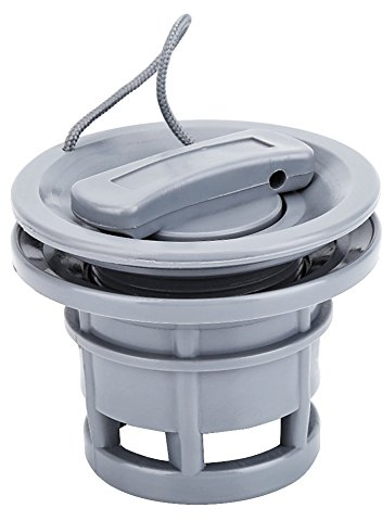 Schlauchboot Ventil, Doppelt Verschluss PVC Air Schraubventil für aufblasbare Boot Floß Schlauchboot Kajak Kanu (Grau)