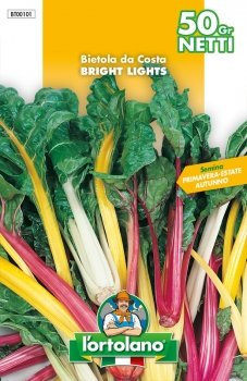 SEMENTI DI ORTAGGI DI QUALITA' IN BUSTE TERMOSALDATE DA 50 GRAMMI (BIETOLA DA COSTE BRIGHT LIGHTS)