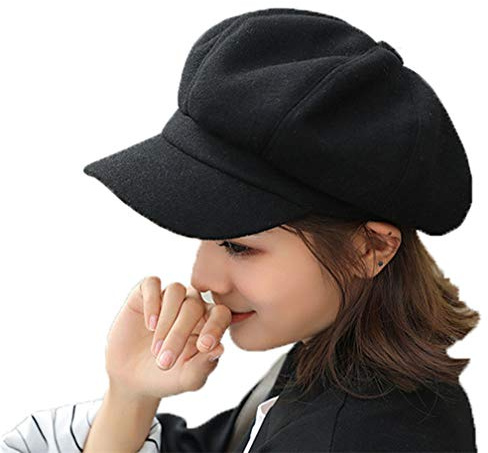 TMEOG Women's Beret Hat French Beret Winter Autumn Hat Ladies Girls Fashion Hats Beanie Cap Panel Baker Boy Flat Caps Newsboy Hats