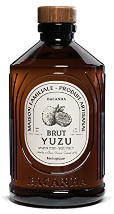 BACANHA - Sirop Bio et Brut - Sirop Yuzu - Pour Eau, Cocktail, Limonade et Thé Glacé - 400 mL