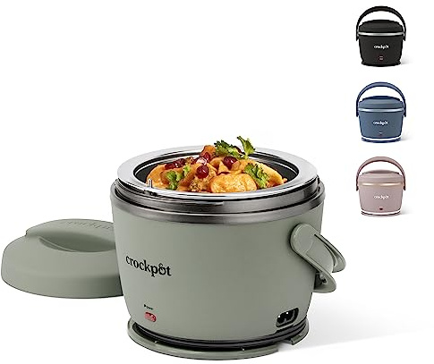 Crock-Pot 2158780 Electric Box Personal Food Warmer, Plastic, New Moonshine Green Lunch Crock