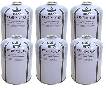 Campata Gaskartusche Set | Coleman C500 500g Ventilkartuschen mit Schraubventil Gewinde für Gaskocher | Butan/Propan Mix (6 Stück)