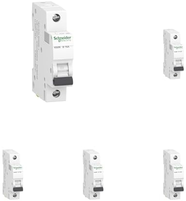 Schneider Electric A9K01116 Leitungsschutzschalter K60N 1P, 16A, B Charakteristik, 6kA, 16 Ampere B (Packung mit 5)