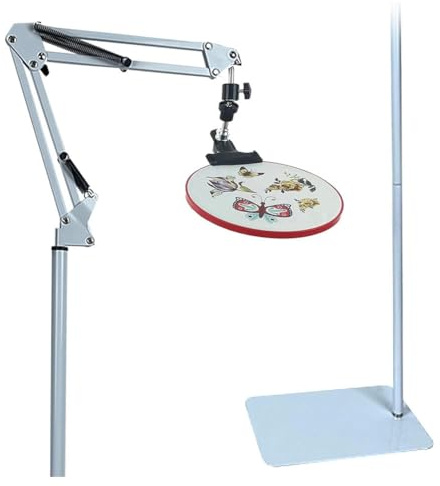 Lckiioy Soporte de de Bordado Soporte de Punto de Giratorio para Rodilla Soporte de Bordado Manos para Bastidor de Bordado Q Snap Frame