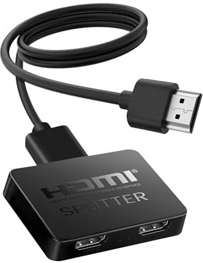 NEWCARE HDMI Splitter 1 in 2 out, HDMI Splitter for Dual Monitors support same screen, hdmi 2 way splitter, 2 Port HDmi splitter for Full HD HDTV Blu-ray DVD, Fire Stick