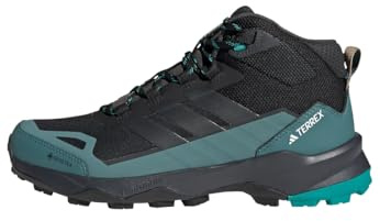 Adidas Uomo Terrex Skychaser AX5 Mid Gore-Tex Hiking Shoes, Core Black/Carbon/Pure Teal, 45 1/3 EU