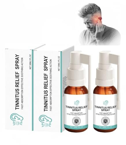 Medilisk Tinnitus Relief Spray, Medilisk Ear Spray, Medilisk Tinnitus Treatment, Quick Relief of Discomfort Spray, Ear Calm Spray, Natural Ingredients Tinnitus Relief Spray for Ringing Ears (2 pcs)