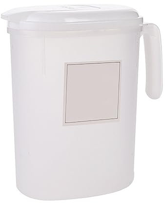 Brocca per l'acqua in plastica, brocca per l'acqua con porta del frigorifero caraffa per acqua quadrata frigorifero bollitore per acqua fredda brocca per acqua di raffreddamento