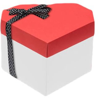 Pasdrucn DIY Geschenkbox Überraschungsbox Herz, DIY Explosionsbox Geburtstag, Explosionsbox, Geburtstag (Weiß,Fertiges Produkt)