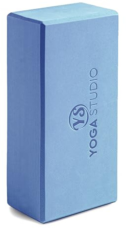 Yoga Studio Yoga Block High Density EVA Foam Gym Exercise Brick - Anti Slip, Bevelled Edges, Lightweight and Travel Friendly, Pilates Practice (Mineral Blue)